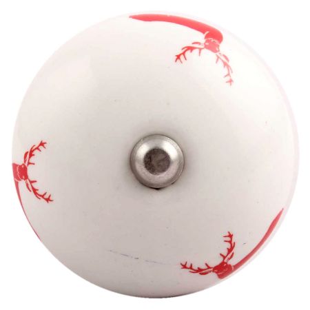 Red Standing Rein Deer Pattern Ceramic Wine Stopper